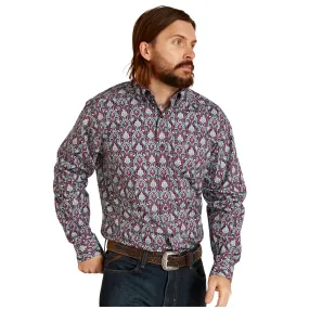 10046307 Ariat Men's Stefan Classic Fit Long Sleeve Buttondown Shirt - Bella Donna