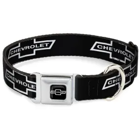 1965 CHEVROLET Bowtie Full Color Black/White Seatbelt Buckle Collar - 1965 CHEVROLET Bowtie Black/White