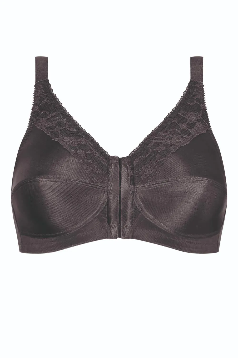 Amoena Nancy Wire-free Front-Closure Bra, Dark Grey (44740)