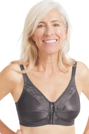 Amoena Nancy Wire-free Front-Closure Bra, Dark Grey (44740)