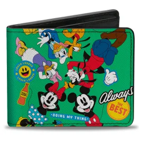 Bi-Fold Wallet - Disney The Sensational Six ALWAYS THE BEST Group Pose Green by Buckle-Down