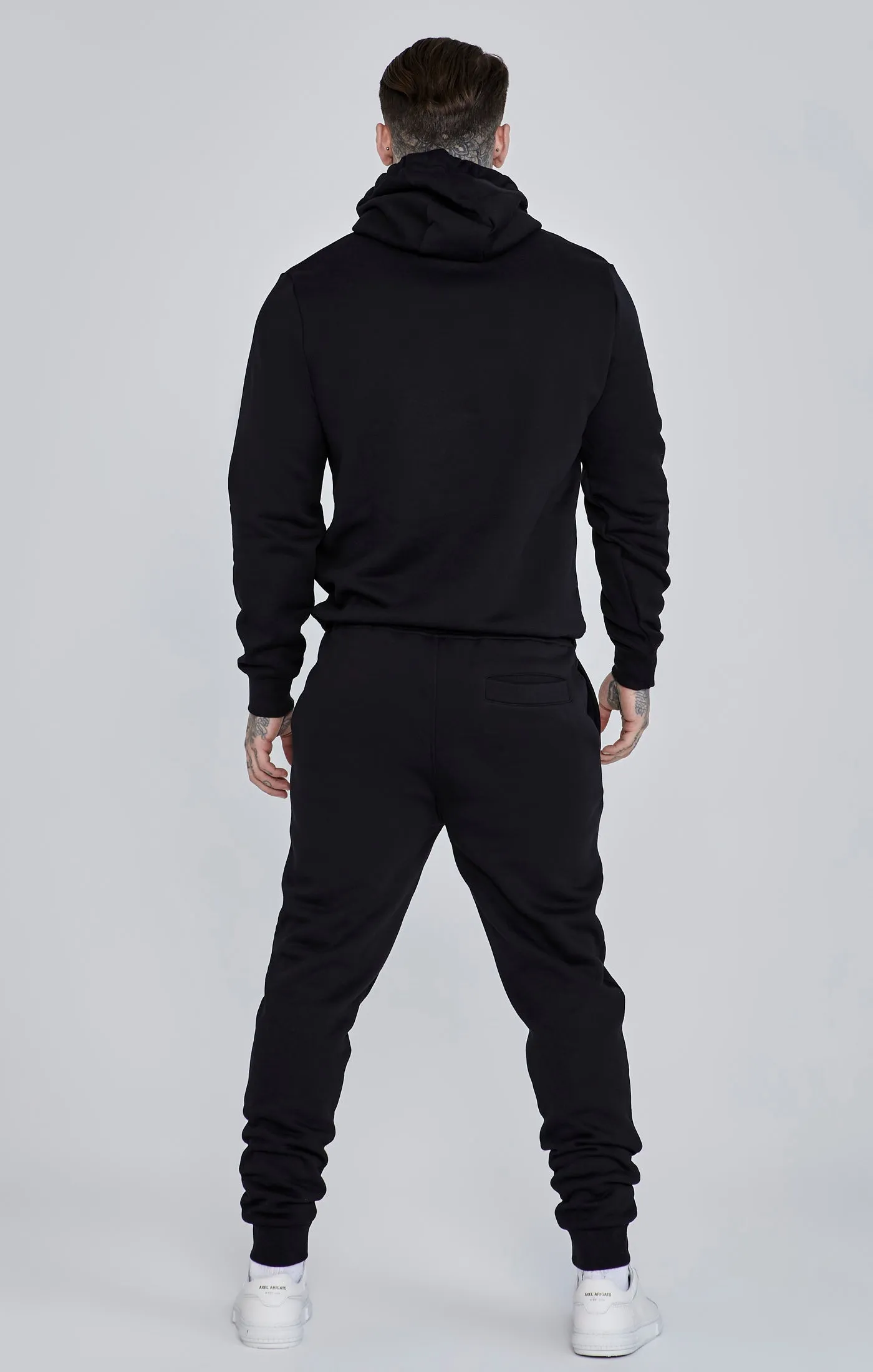 Black Essential Overhead Hoodie