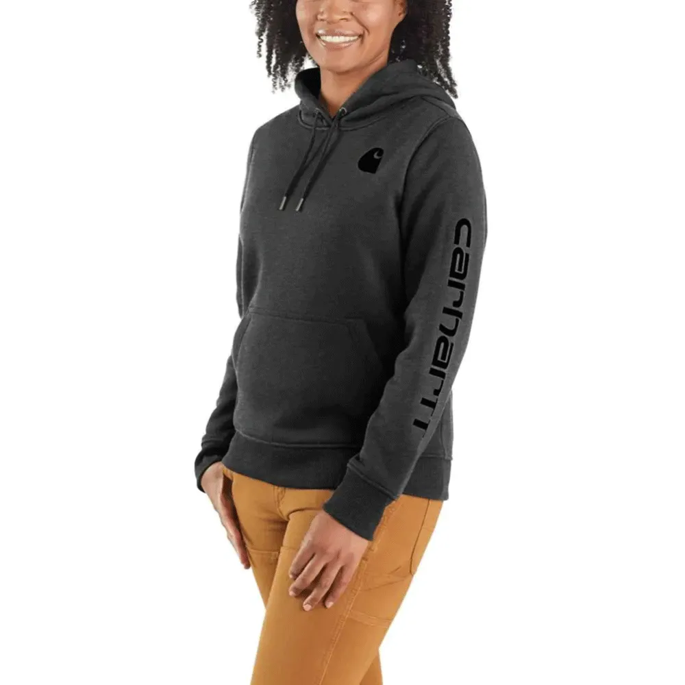 Carhartt 102791 Womens Clarksburg Relaxed Fit Midweight Logo Sleeve Sweatshirt