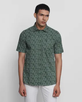 Casual Olive Printed Shirt - Gary