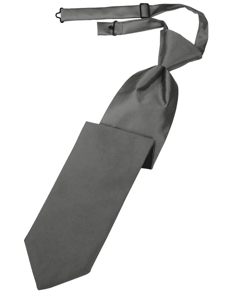 Charcoal Luxury Satin Necktie