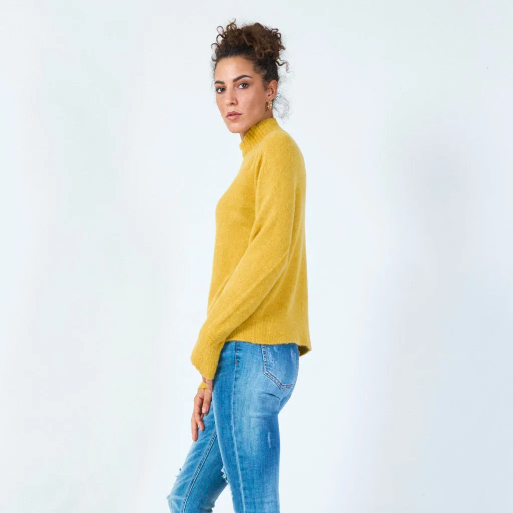 Cozy mock neck sweater wholesale