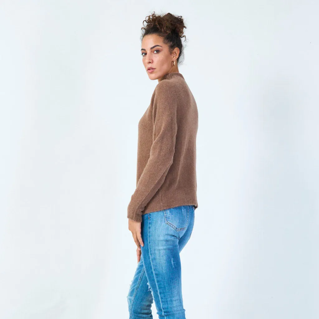 Cozy mock neck sweater wholesale