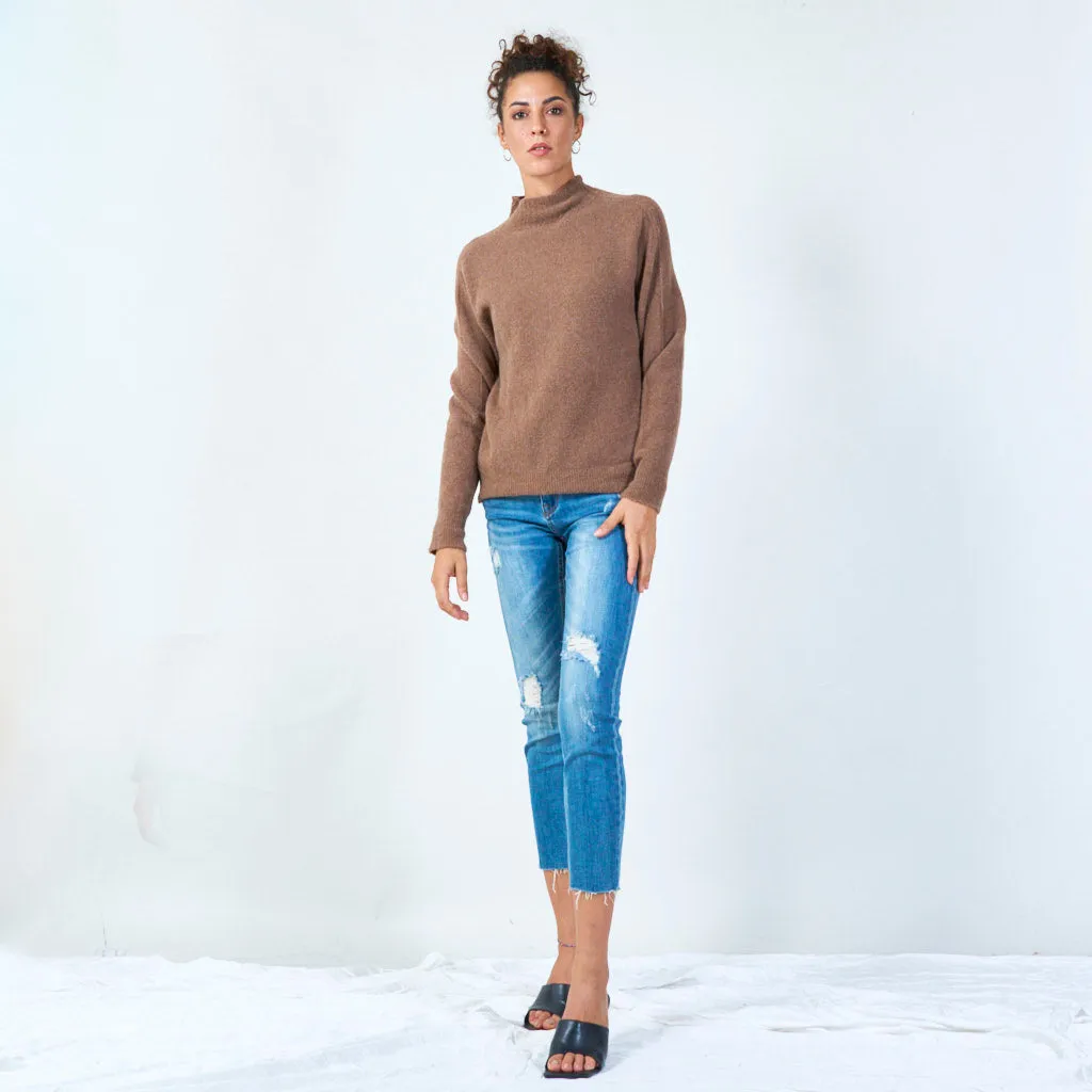 Cozy mock neck sweater wholesale