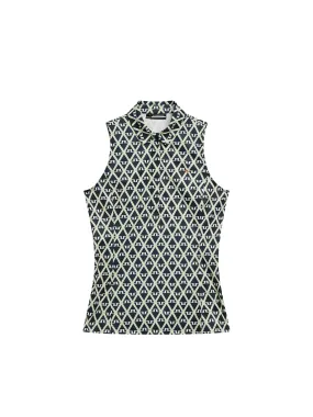 Dena Print Sleeveless Top / Geo JL Navy