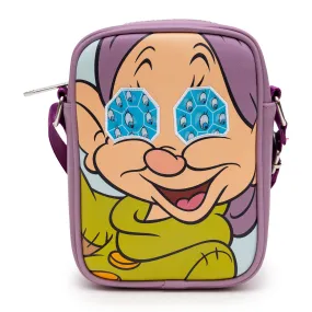 Disney Bag, Cross Body, Snow White Dopey Dwarf Close Up with Lenticular Diamond Eyes, Vegan Leather