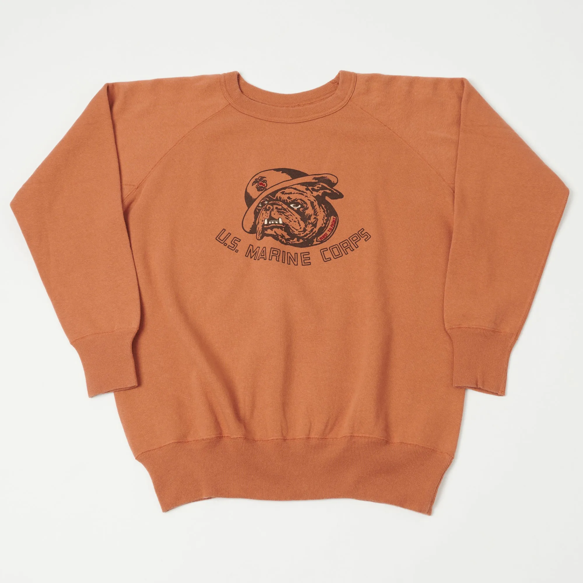 Dubbleworks USMC Print Sweatshirt - Orange