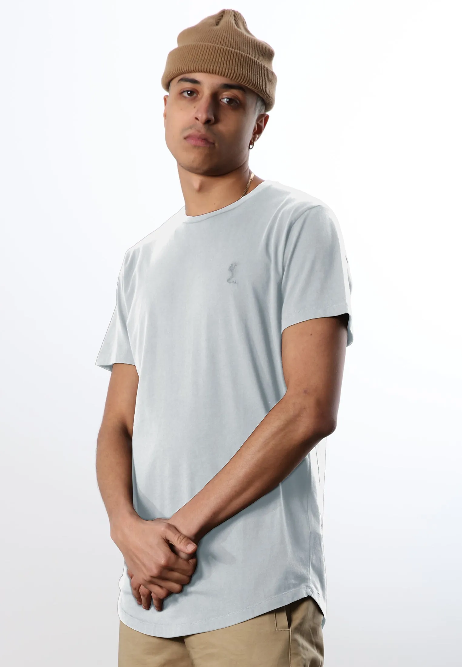 ESSENTIAL CURVED HEM HIGH RISE T-SHIRT