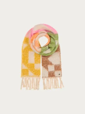 Fraas Fluffy Scarf With Geometric Patterns In Wool Blend