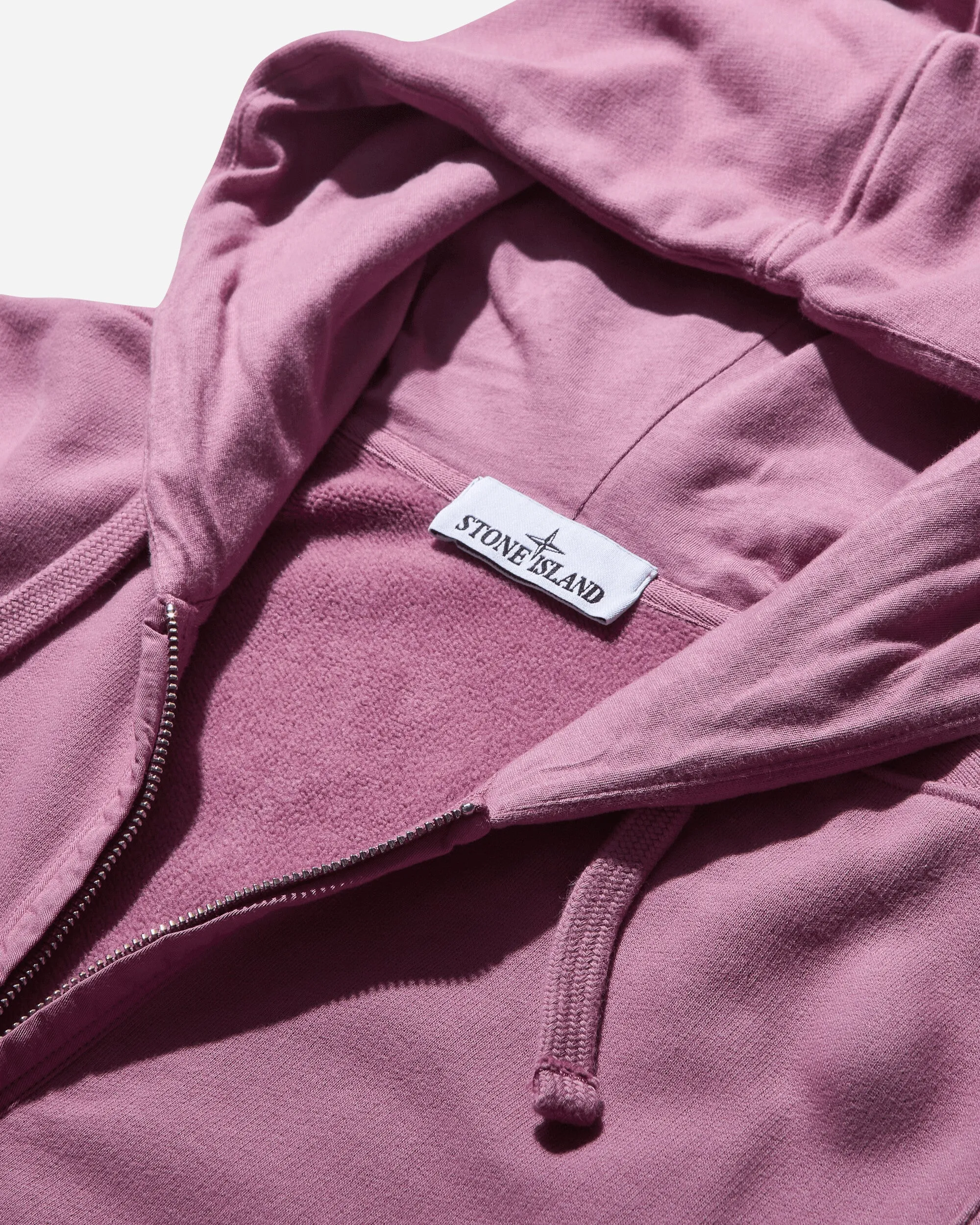 Men's Brushed Organic Cotton Fleece Zip Up Hoodie Rose Quartz