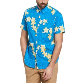 Poplin Allover Hibiscus Print Shirt