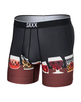 Saxx Underwear Volt Breathable Mesh Boxer Briefs - Top Shelf Black