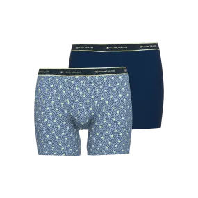 Tom Tailor Men's 2 Pack Cotton Stretch Long Boxer Briefs - Blue AllOver